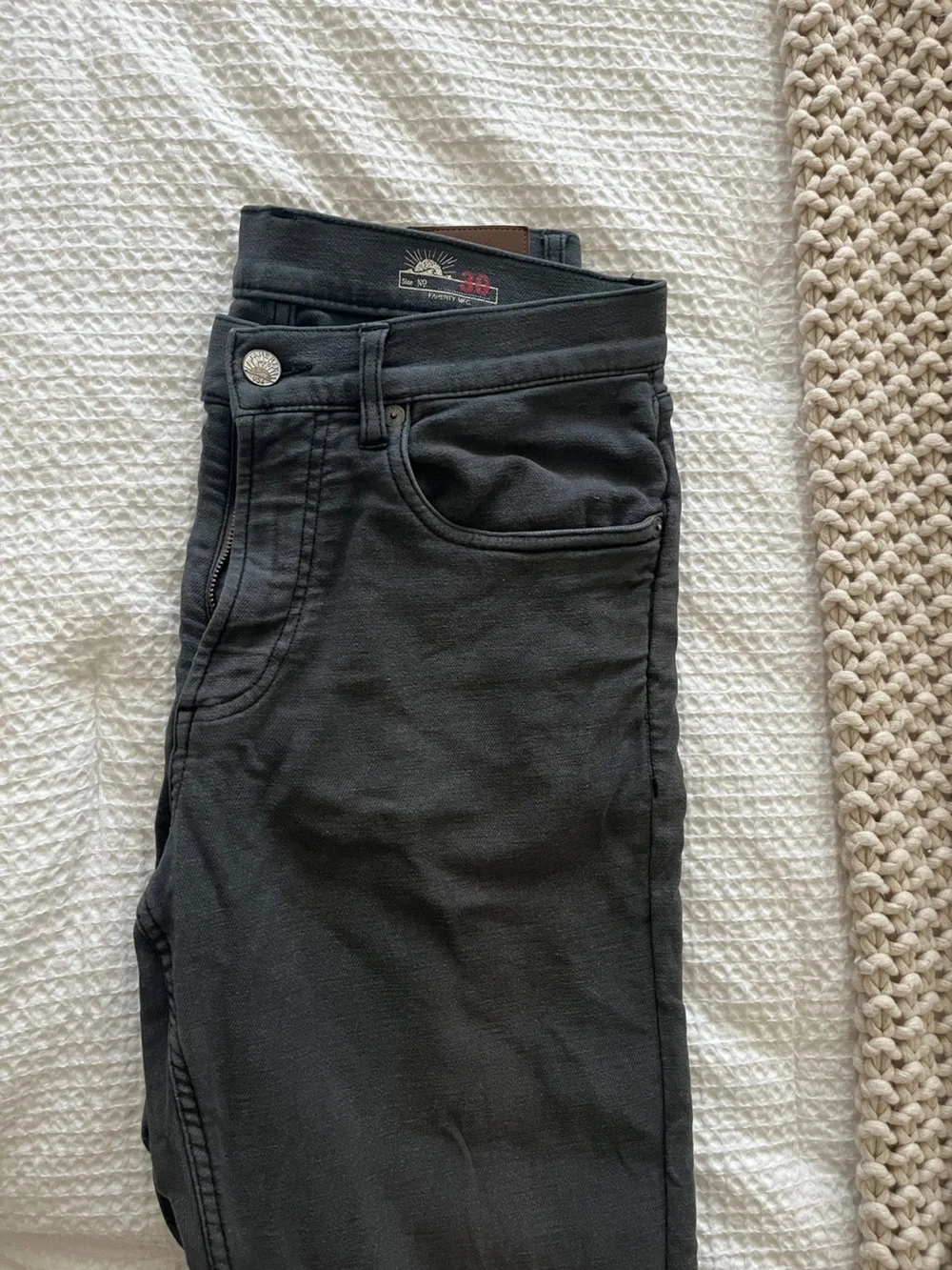 Faherty Men's Stretch Terry Jeans Blueish-Grey - 30
